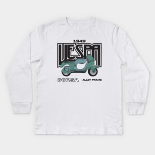 1949 Vespa Corsa "Alloy Frame" Kids Long Sleeve T-Shirt